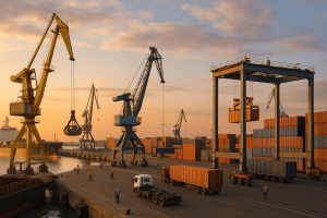 Tipos de grúas en puertos